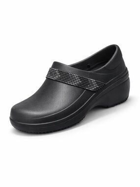 CROCS Women's Black Slip-On Clog with Studded Strap